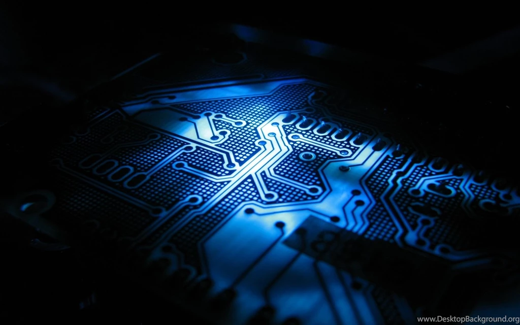 Circuit Board Electronic Devices Tech Blue Abstract Line Metal ...