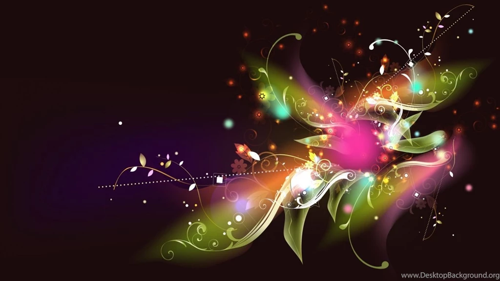 Download Wallpapers 1366x768 Abstract, Flower, Glitter, Pattern ...