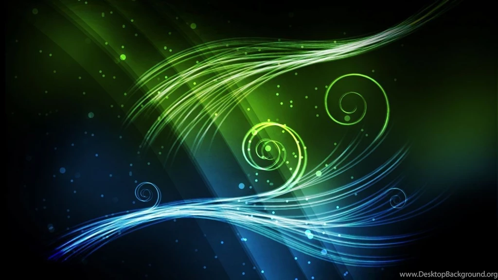 Download Wallpapers 1366x768 Abstract, Blue, Green, Shiny Laptop ...
