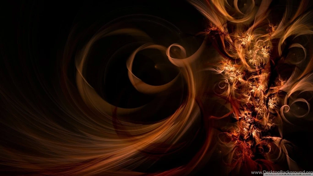 Swirly Light Orange Abstract HD Desktop Wallpapers : Widescreen ...