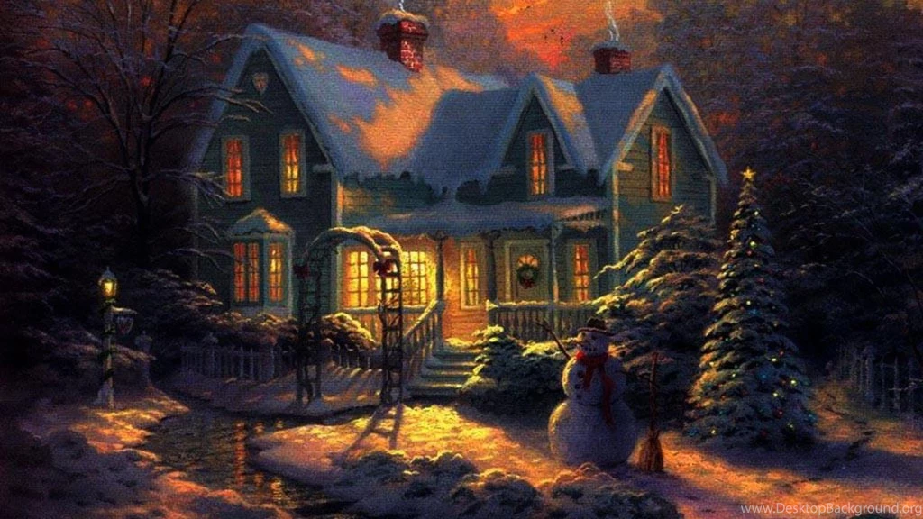 Snowy Landscape And Cottage Wallpapers (