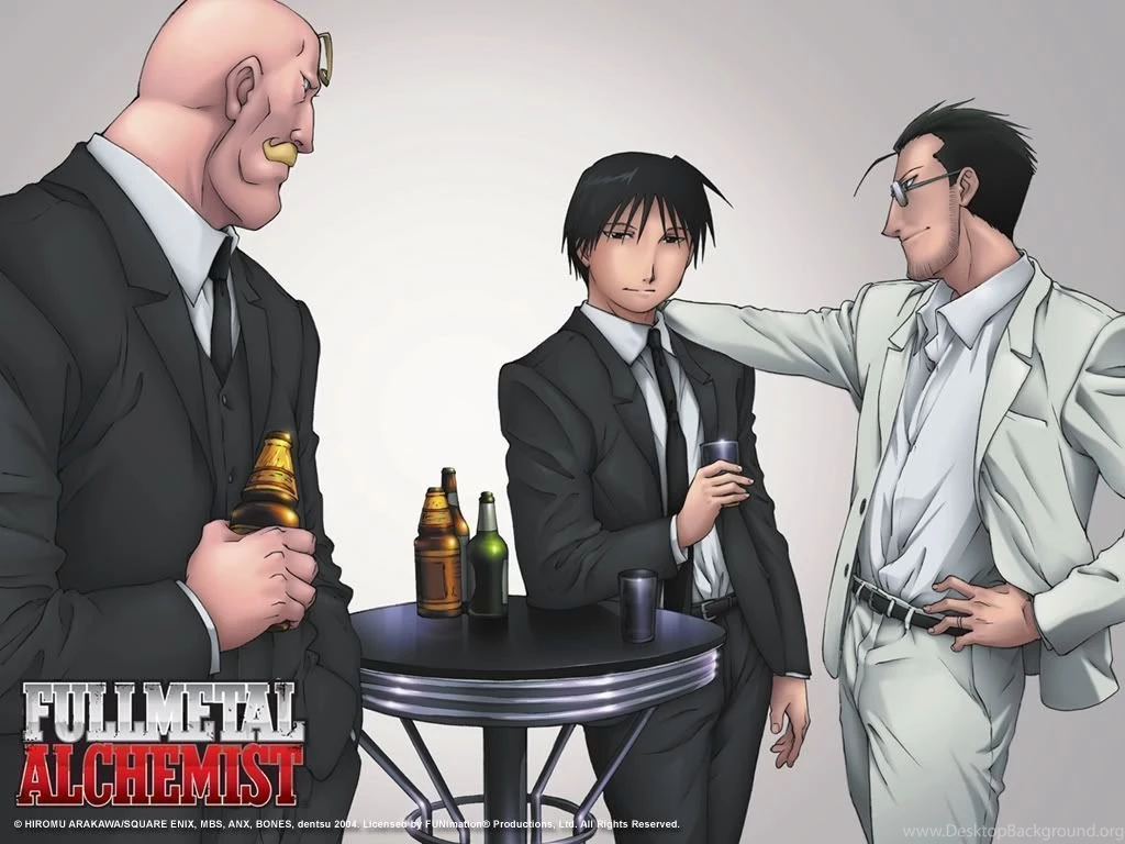 Roy Mustang, Maes Hughes And Alex Louis Armstrong   Roy Mustang ...