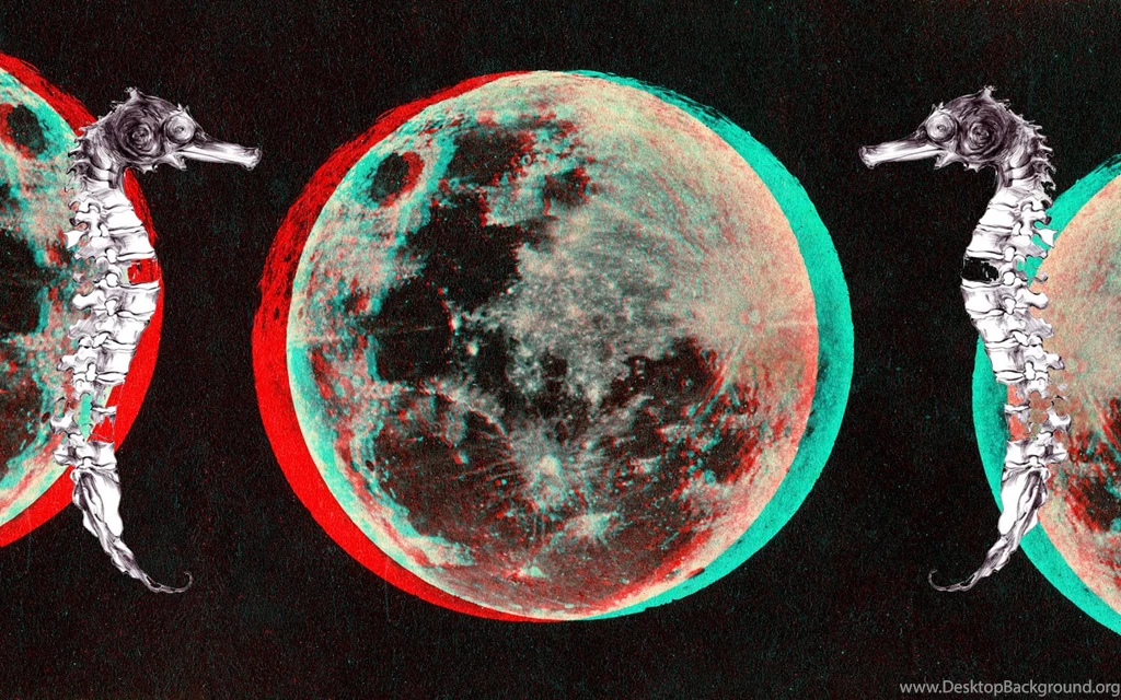Moon Anaglyph 3d