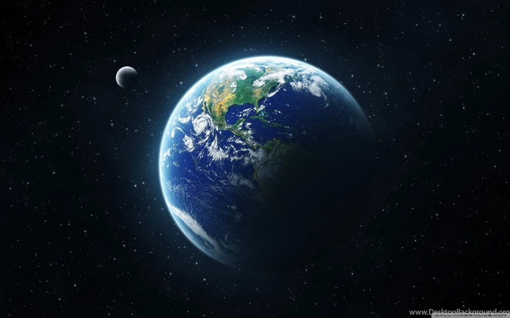 Earth And Moon From Space Wallpapers