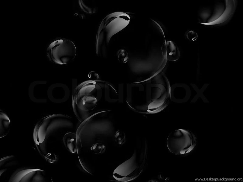 Dark Abstract Bubbles On A Black Backgrounds
