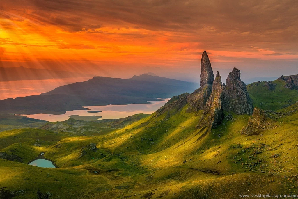 Isle Of Skye Scotland Mountains Rocks Lakes Landscape Wallpapers ...
