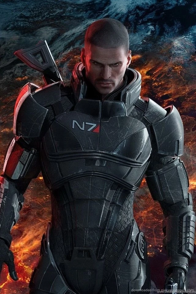 Download Mass Effect 3 Shepard Wallpapers For iPhone 4