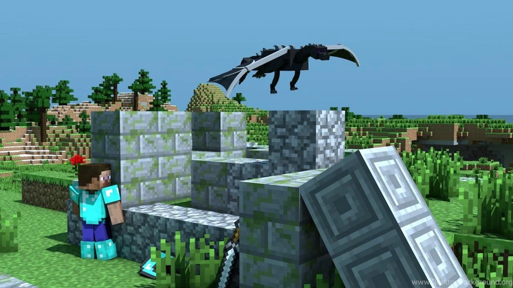 Dragons Steve Minecraft Wallpapers