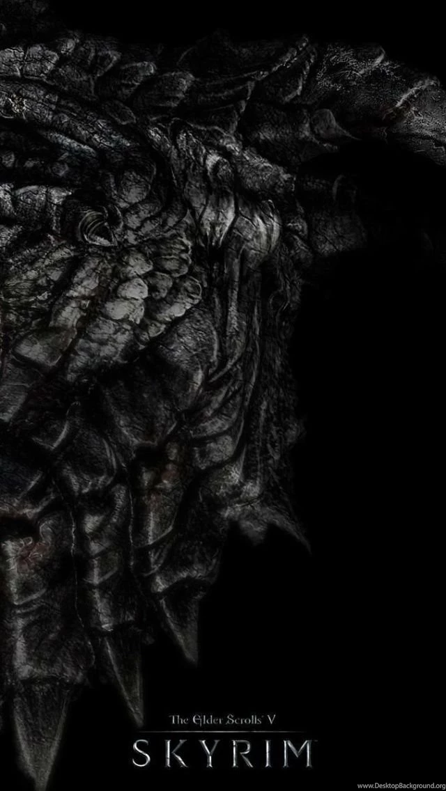 Skyrim Dragon iPhone 5 Wallpapers