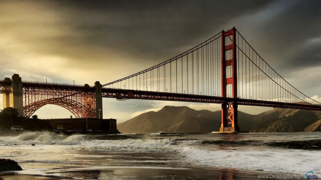 Download Wallpapers Golden Gate Bridge At Dusk, San Francisco (1920 ...