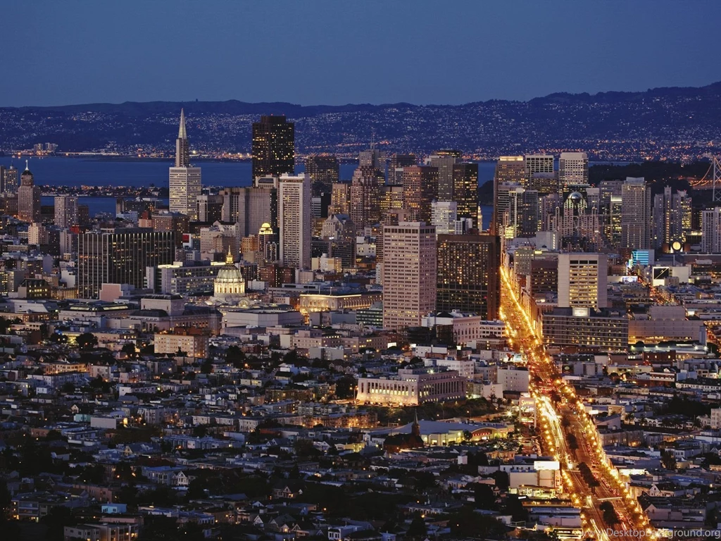 Skyscrapers: San Francisco Skyline Twin Peaks Dusk Beachview ...