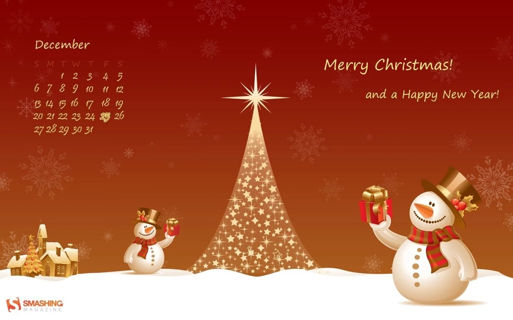 1440x900 Christmas Snowman Desktop PC And Mac Wallpapers