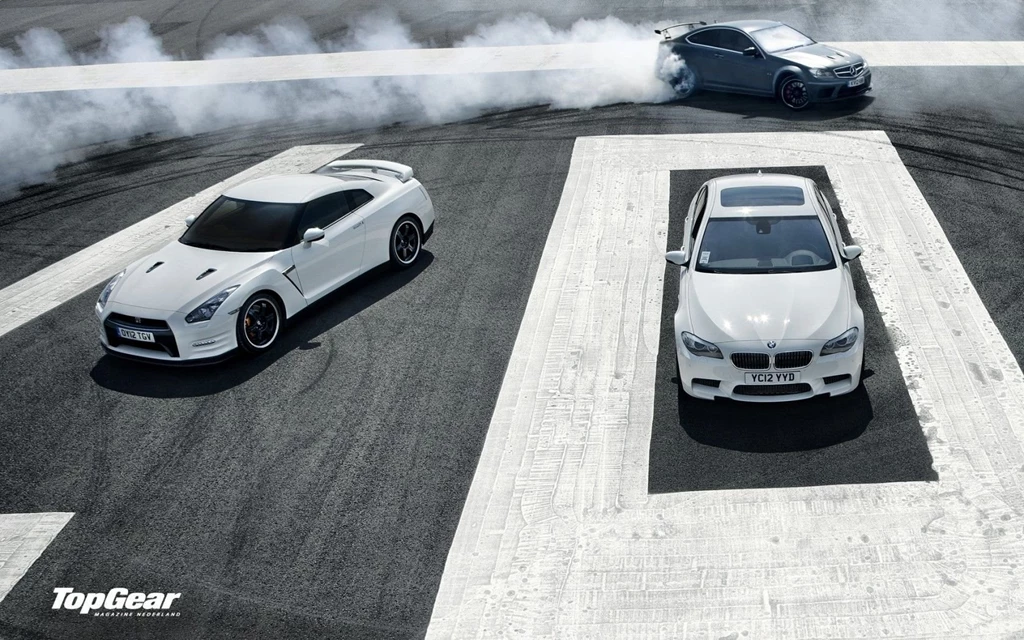 Cars Top Gear Nissan BMW M5 Mercedes C 63 AMG Benz C63 AMG Black ...