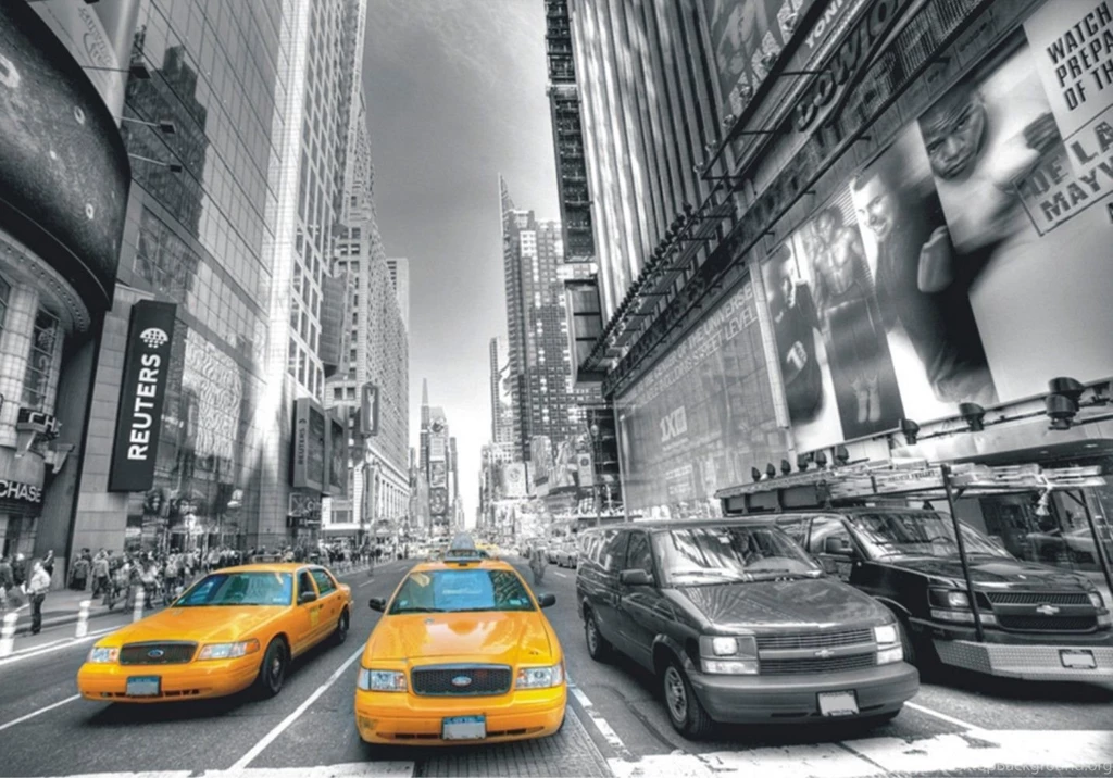 Wall Mural Non woven Wallpapers New York Taxi Yellow Cap Manhattan ...