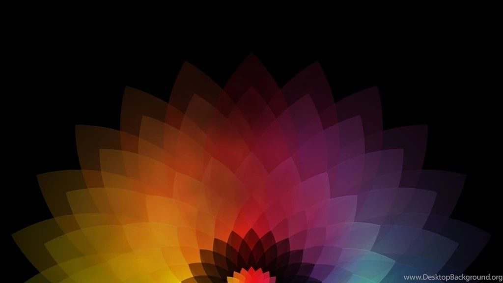 1366x768 Colored Abstract Flower Desktop PC And Mac Wallpapers