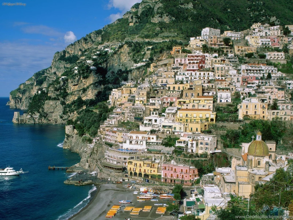 Buildings & City: Amalfi Coast, Campania, Italy, Desktop Wallpapers ...