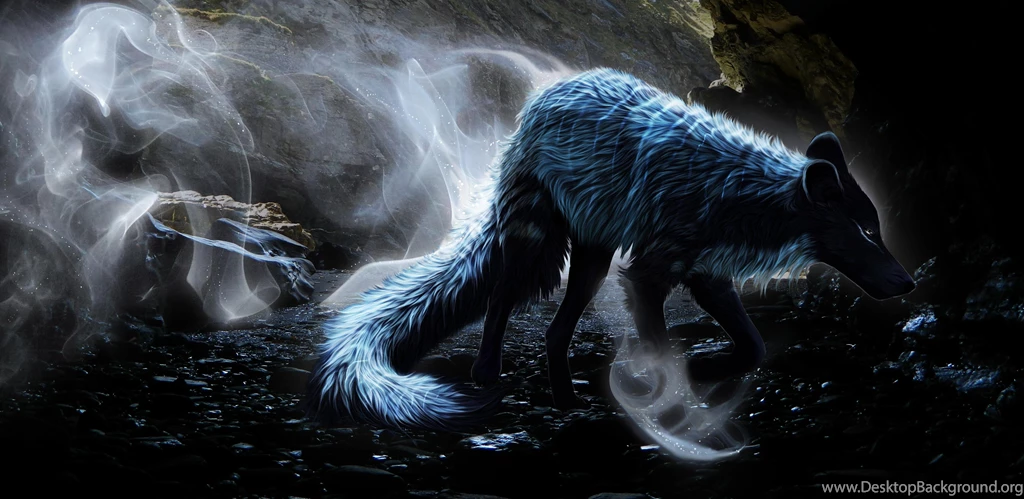 NIGHT WOLF WALLPAPER (