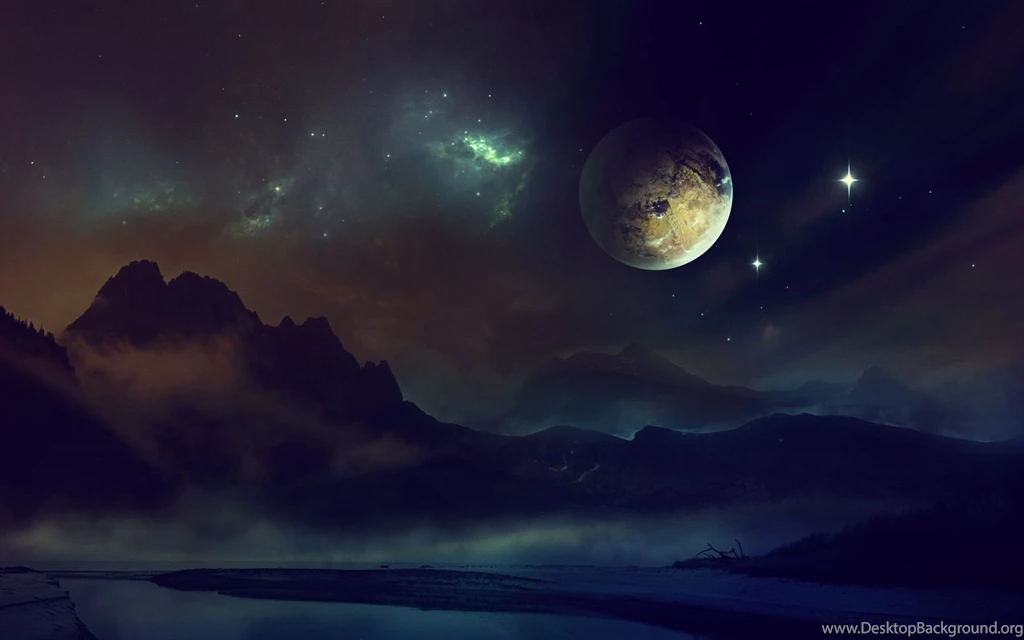 Download Wallpapers 1920x1200 Space, Planet, Light, Night, Sky ...
