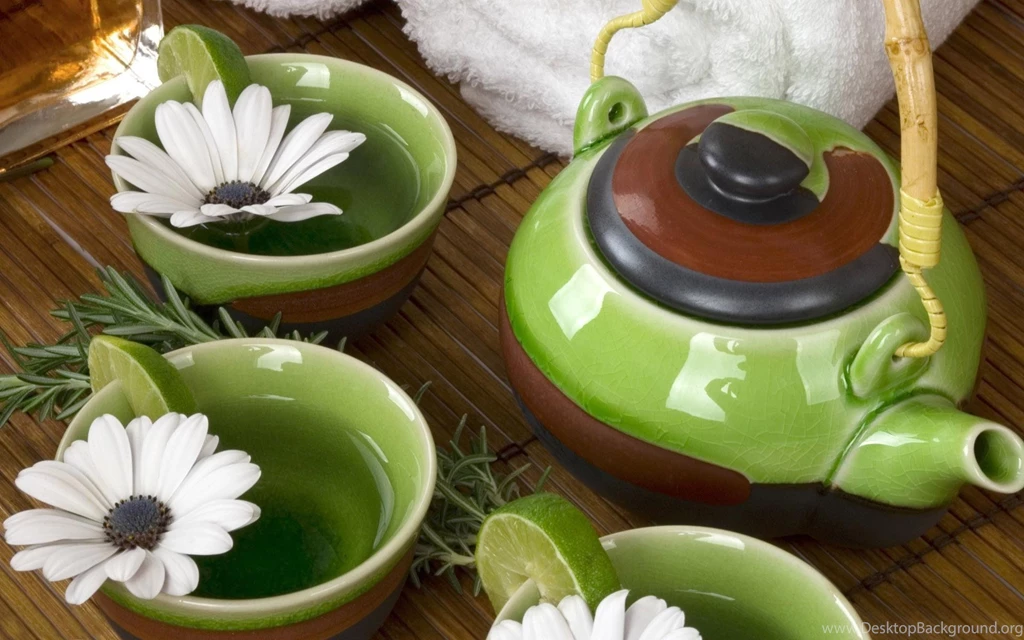 Download Wallpapers 3840x2400 Tea, Chamomile, Lemon, Tea Cup Ultra ...