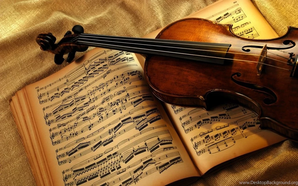 1280x800 Violin And Notes Desktop PC And Mac Wallpapers