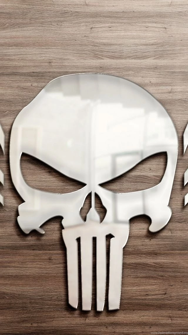 640x1136 Reflective Metal Skull Iphone 5 Wallpapers