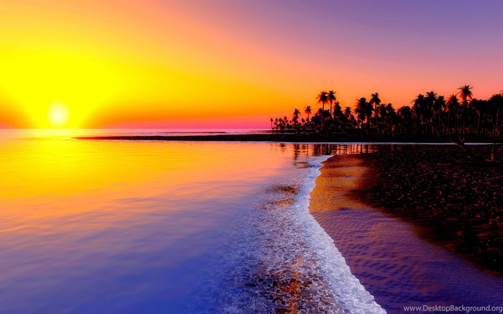Download Wallpapers 3840x2400 Beach, Tropics, Sea, Sand, Palm Trees ...