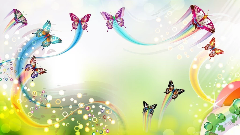 Butterfly Dancers Bokeh Dots Summer Abstract Bright Rainbows Spots ...
