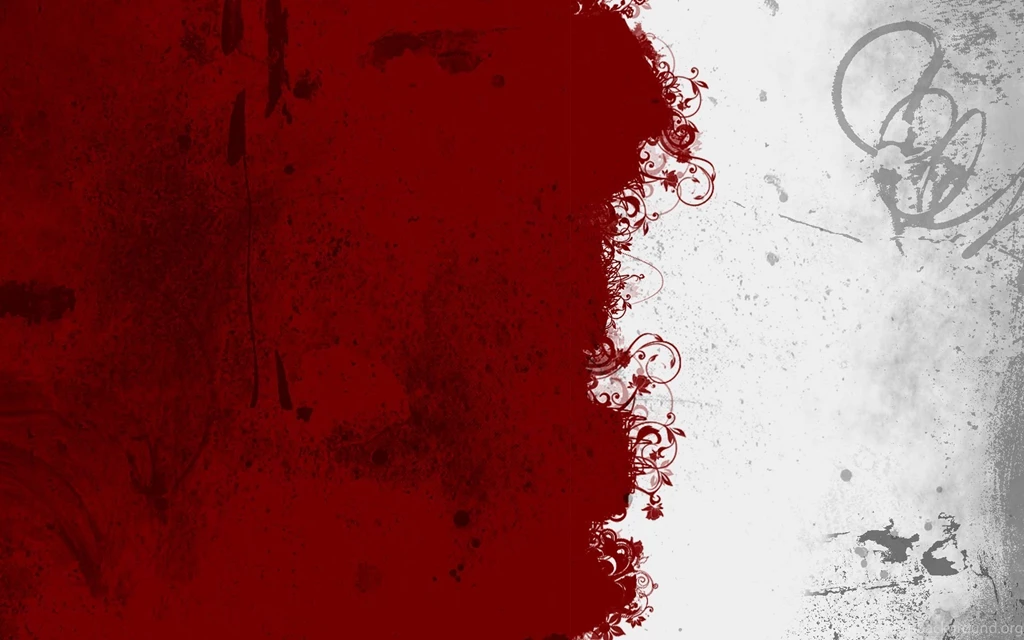 Abstract Red White Ivory