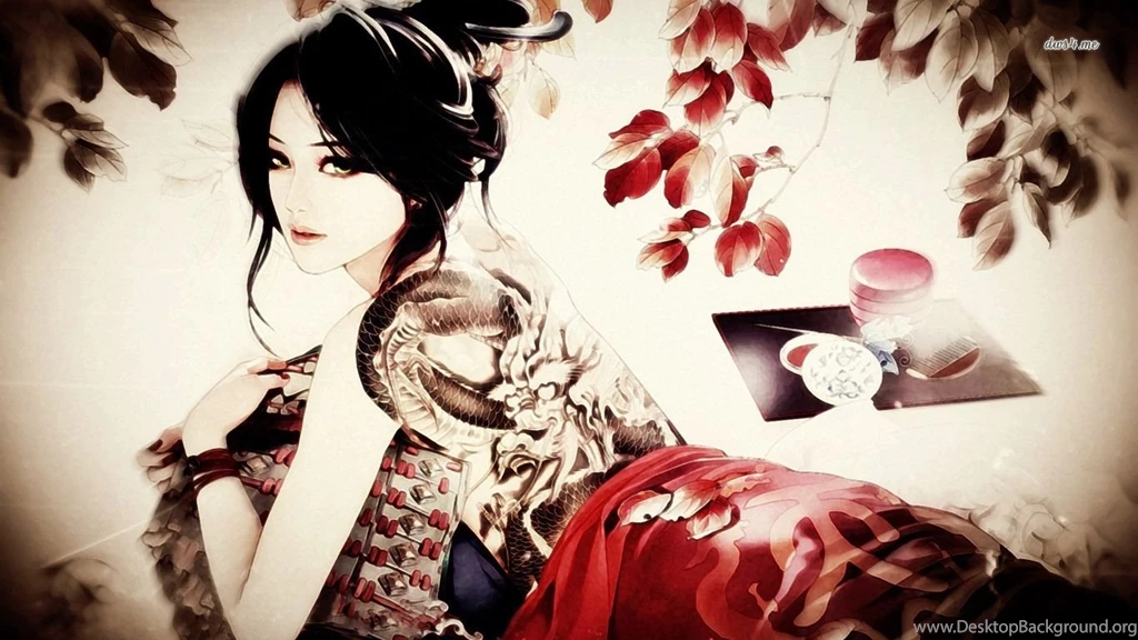 Tattooed Geisha Wallpapers Artistic Wallpapers