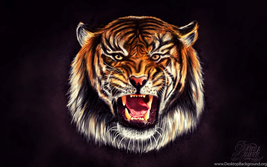 Dribbble Tiger Desktop Wallpaper.png By Ivan Afandi