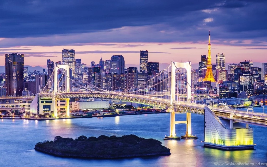 Bridges: Tokyo Japanese Scenery Lake City Sky Bridge Japan Odaiba ...