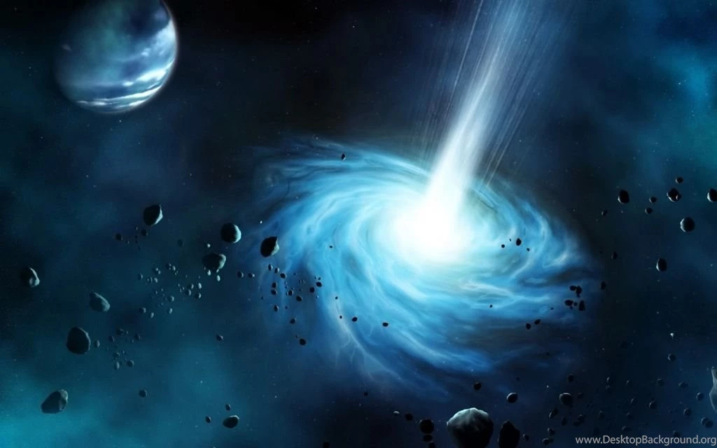 Blue Light Hole Space Wallpapers