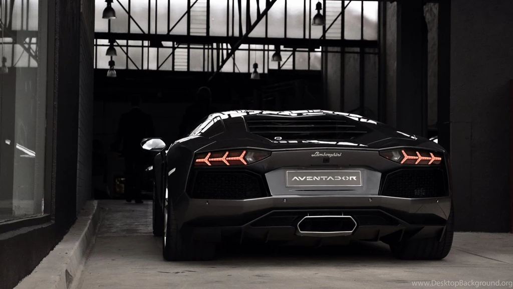1920x1080 Black Aventador Garage Wallpapers