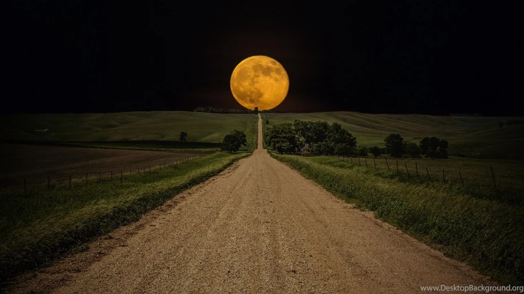 1920x1080 Yellow Full Moon Desktop PC And Mac Wallpapers