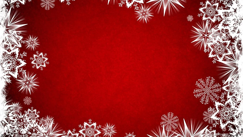 Abstract Christmas Snowflakes Holidays Snowdrops Red Backgrounds ...