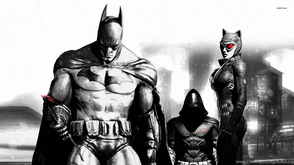 Batman Catwoman And Robin In Batman Arkham City Wallpapers Game