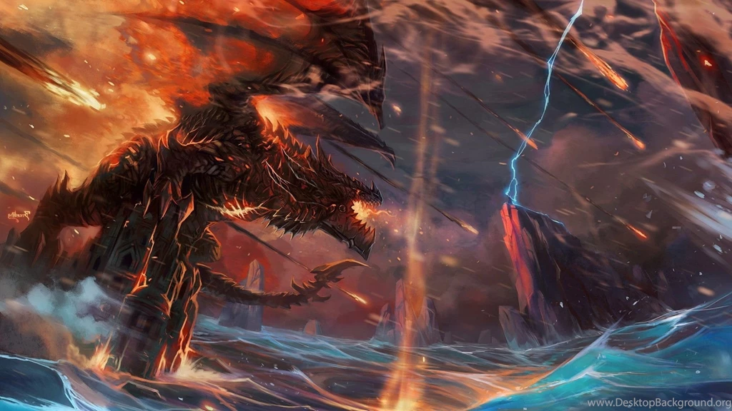 Dragon, World Of Warcraft: Cataclysm, Deathwing, Thrall Wallpapers HD
