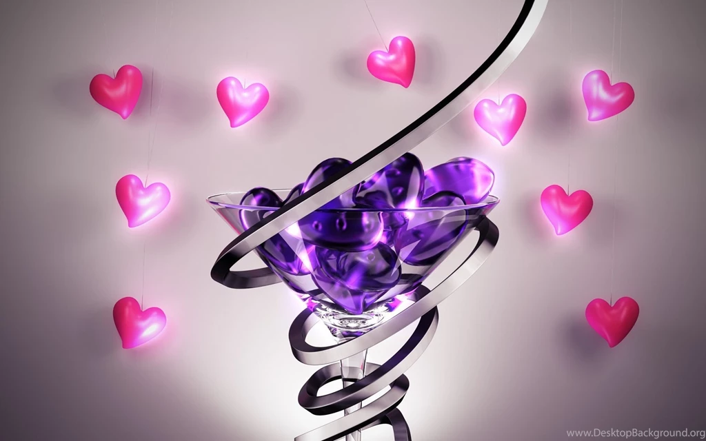 Pink Love Heart Full HD Wallpapers
