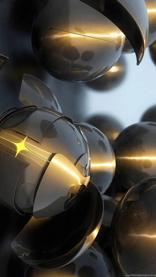 Chrome 3D iPhone 5s Wallpapers Download