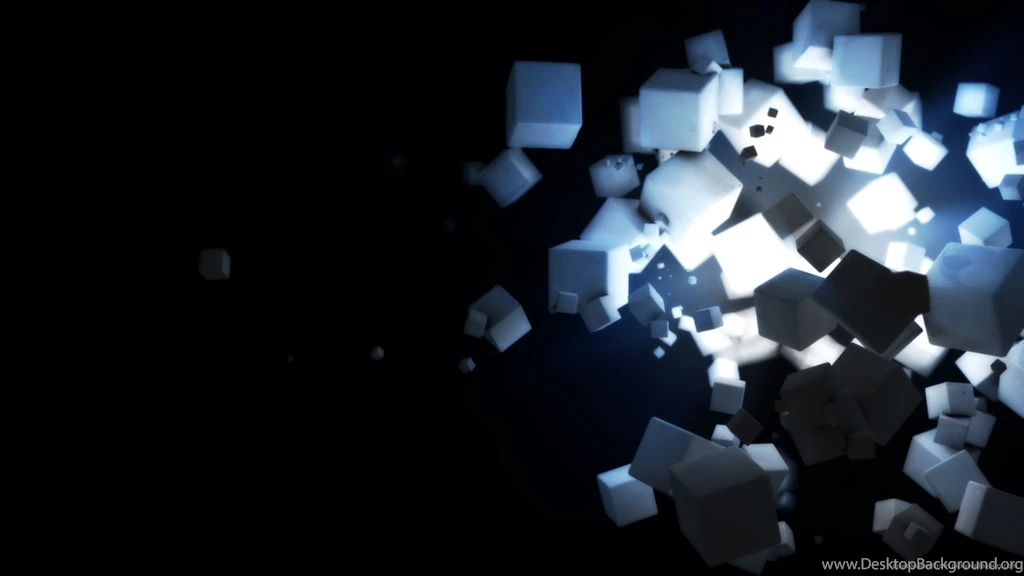 Download 1920x1080 3D Cubes Rendering With Source Of Light Wallpapers
