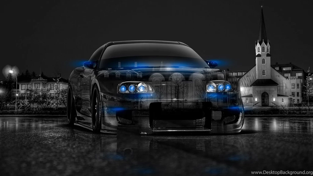 Abstract Black Blue Toyota Supra HD Wallpapers