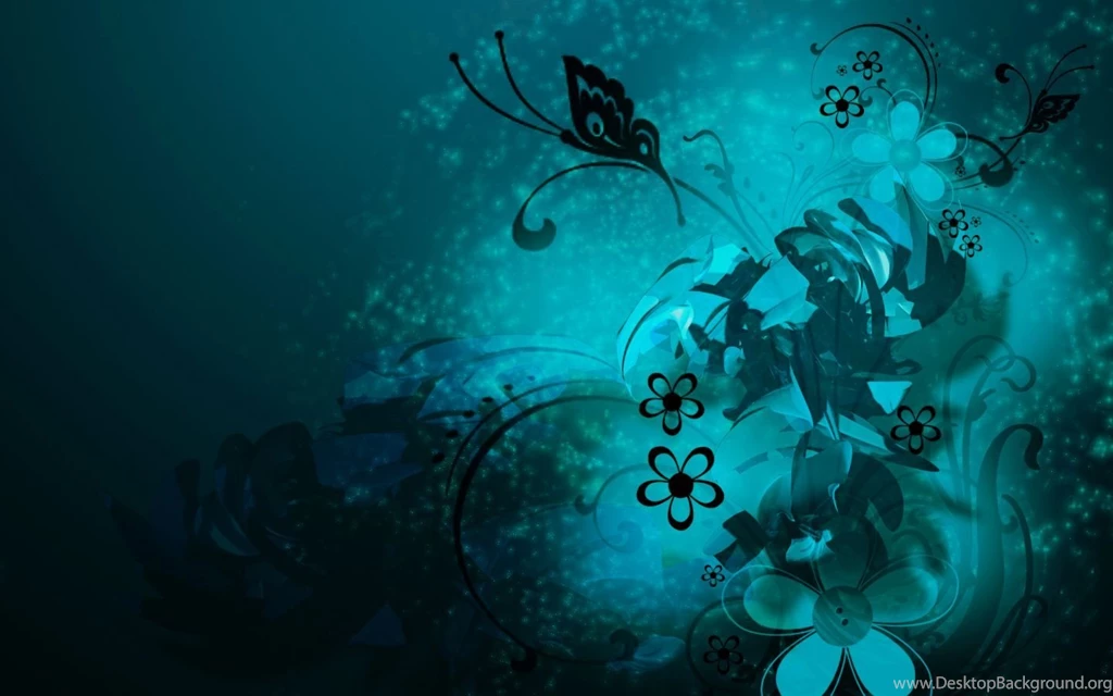 Abstract Black Blue Butterfly Flower HD Wallpapers