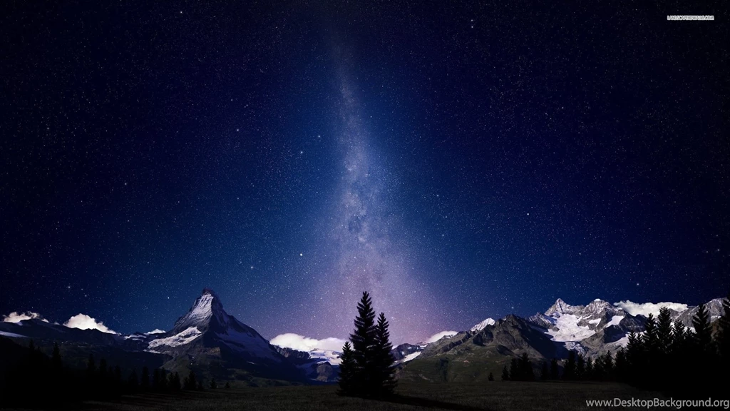 Starry Mountain Sky Wallpapers