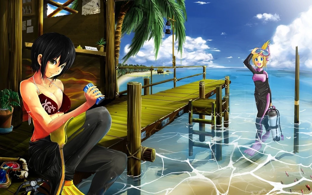 Anime Summer, Party, Beach, 1920x1200 HD Wallpapers And FREE Stock ...