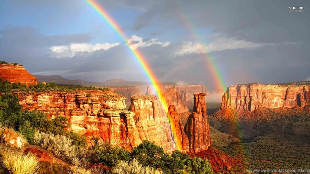 Rainbows In The Colorado National Monument Wallpapers Nature ...