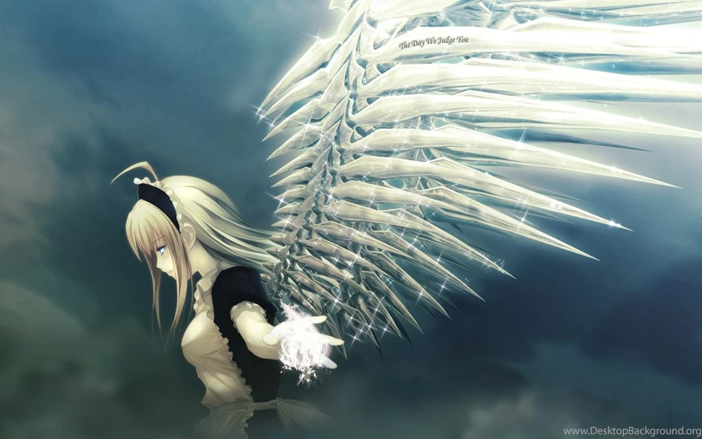 Download Wallpapers 1680x1050 Anime, Girl, Wings, Angel, Persons ...