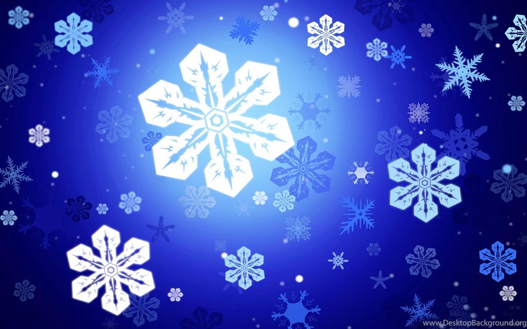 Snowflakes On A Blue Backgrounds Wallpapers And Images Wallpapers ...