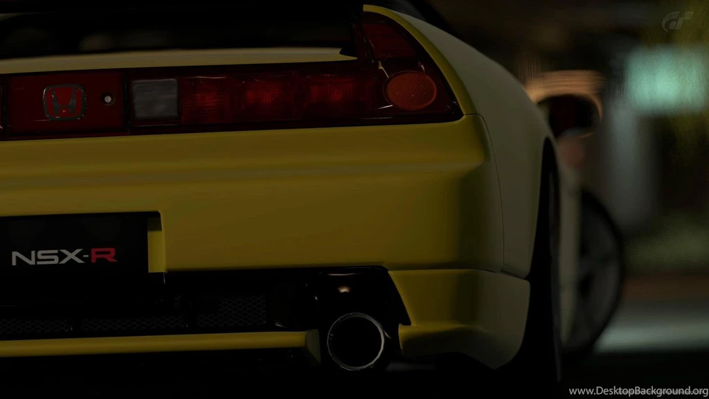 HD 2002 Yellow Honda NSX Type R Rear View Wallpapers