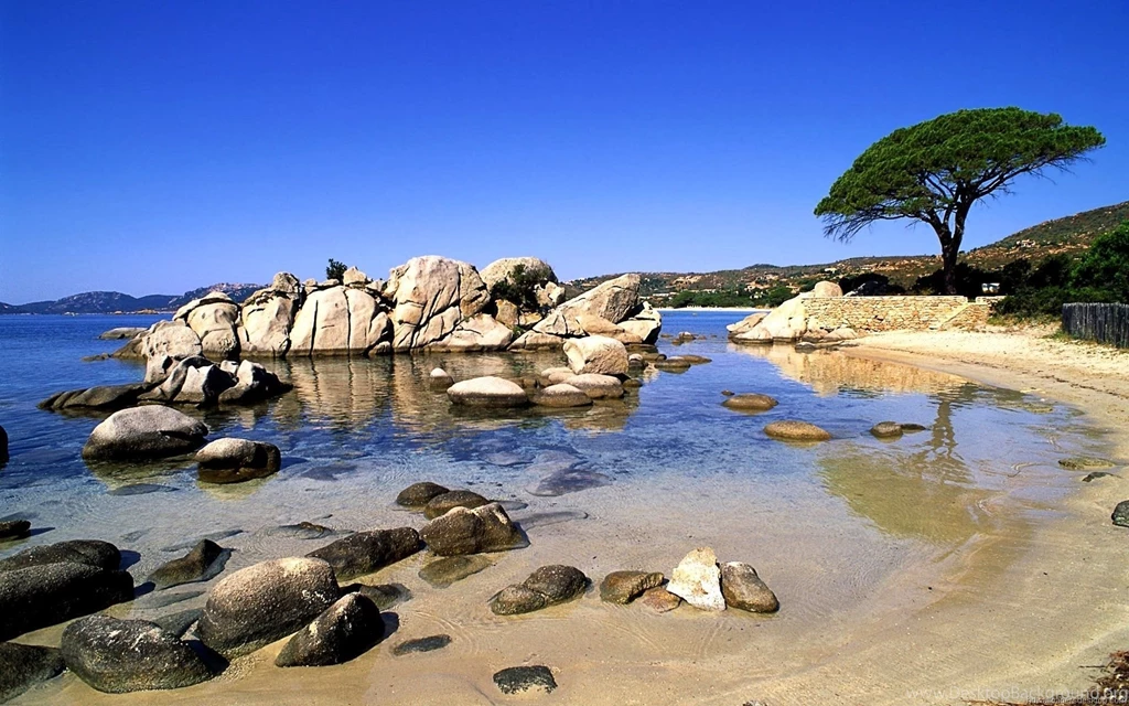 Beautiful Rock Covered Beach HD Wallpapers