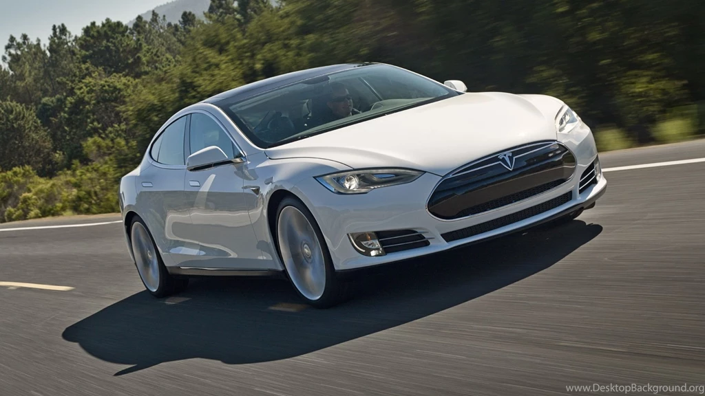 1920x1080 2012 Tesla Model S White Motion Desktop PC And Mac Wallpapers